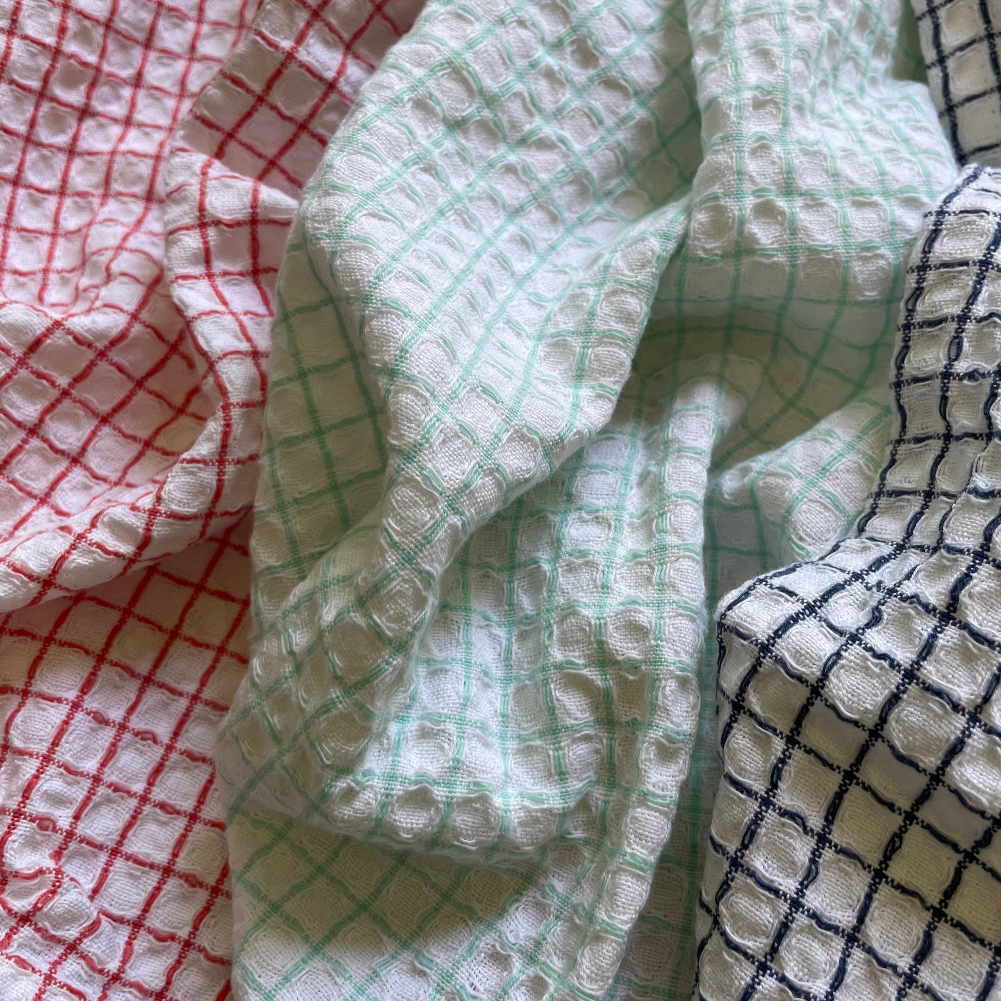 100% cotton waffle square bright fringe kitchen dishcloth