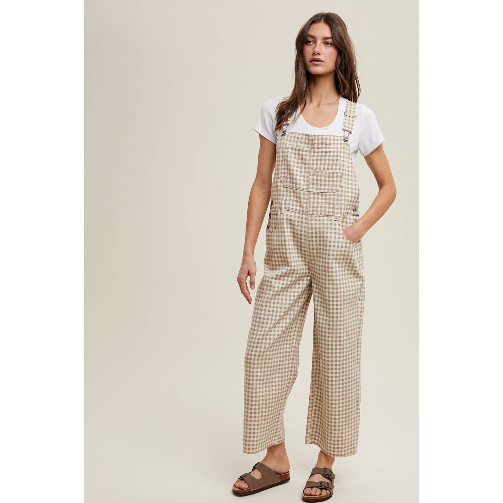 GINGHAM DENIM OVERALL / WL25-10555