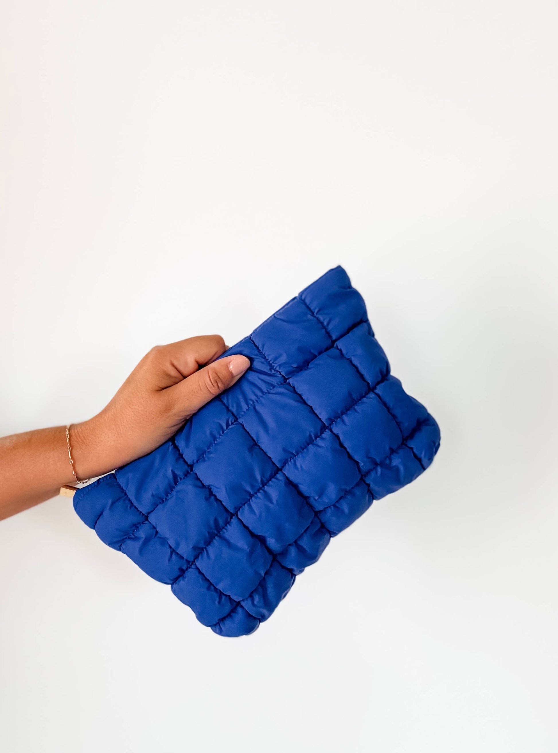 Quilted Puffer Makeup Bag Cosmetic Travel Pouch