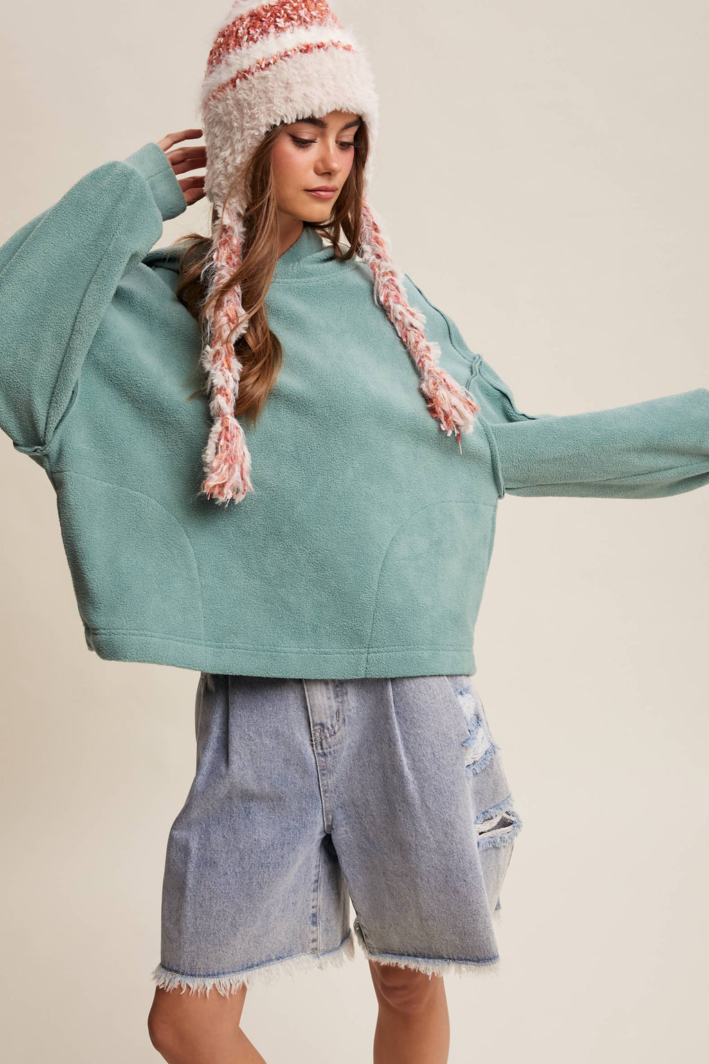 Fleece Hoodie Pullover LT1078