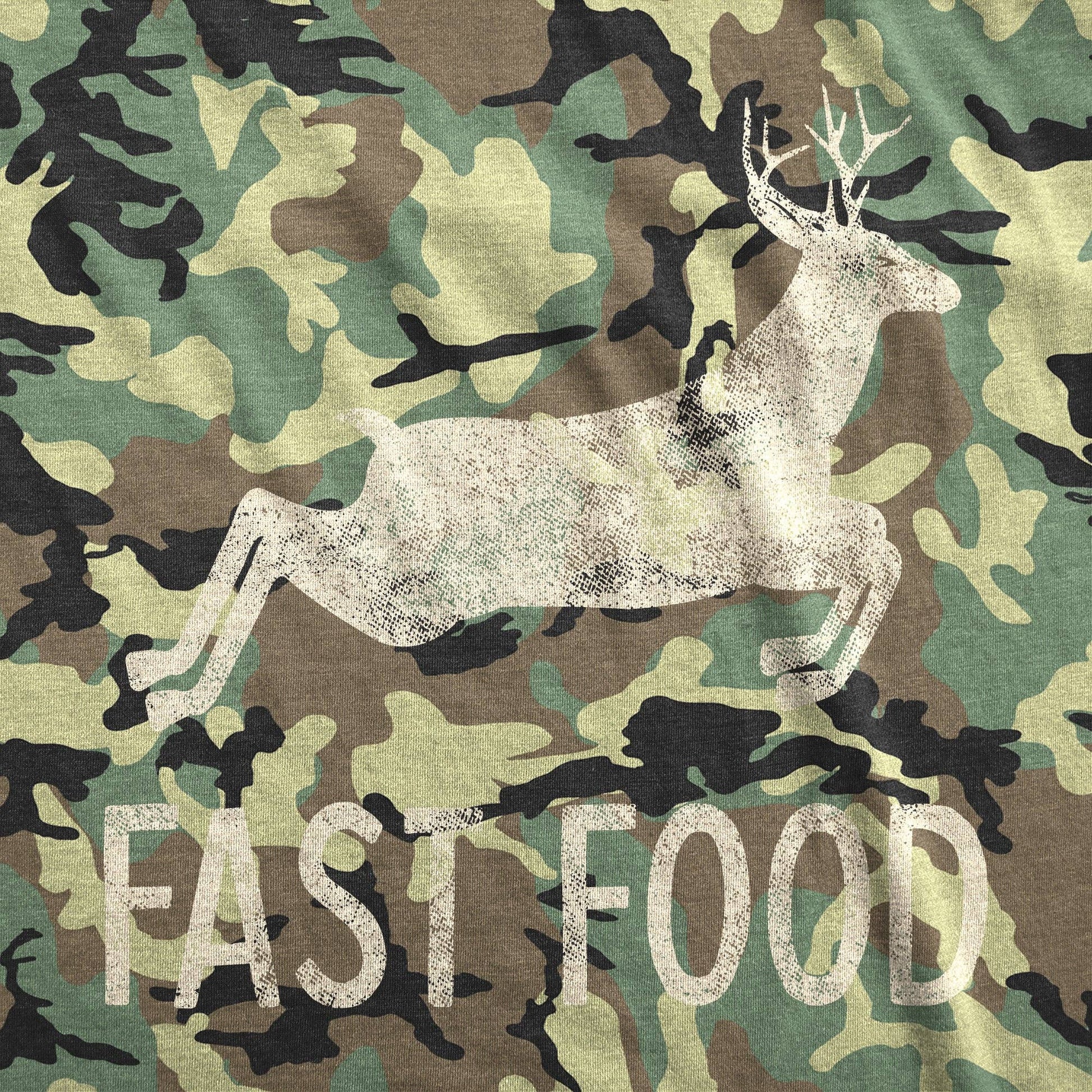 Fast Food Deer Mens Funny Hunting T shirt Hunting Graphic