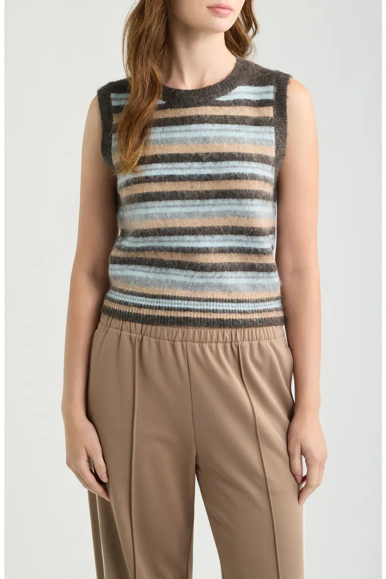 Bastille Striped Knit Vest