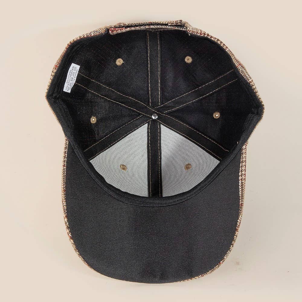 Glen Plaid Trucker Hat- GREY