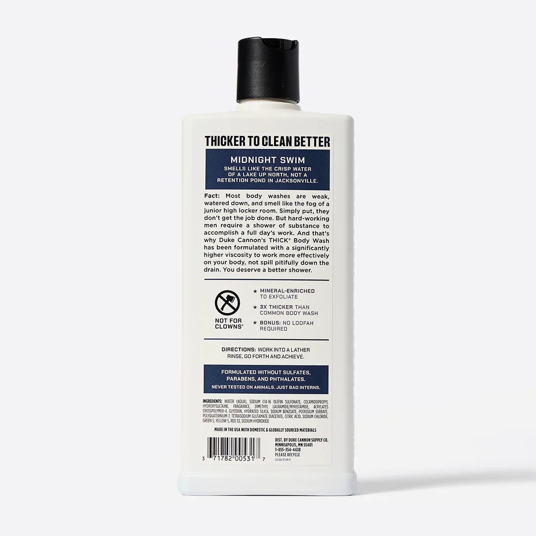 Midnight Swim Thick Body Wash | Duke Cannon