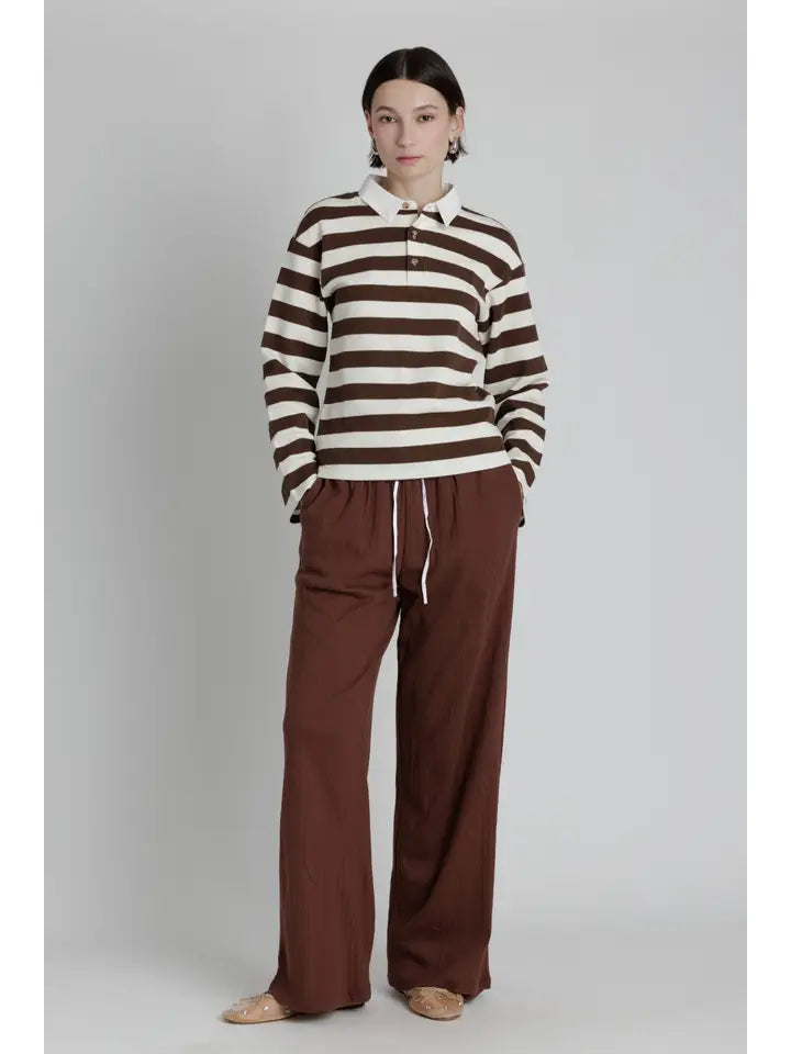 Striped Rugby Polo Shirt