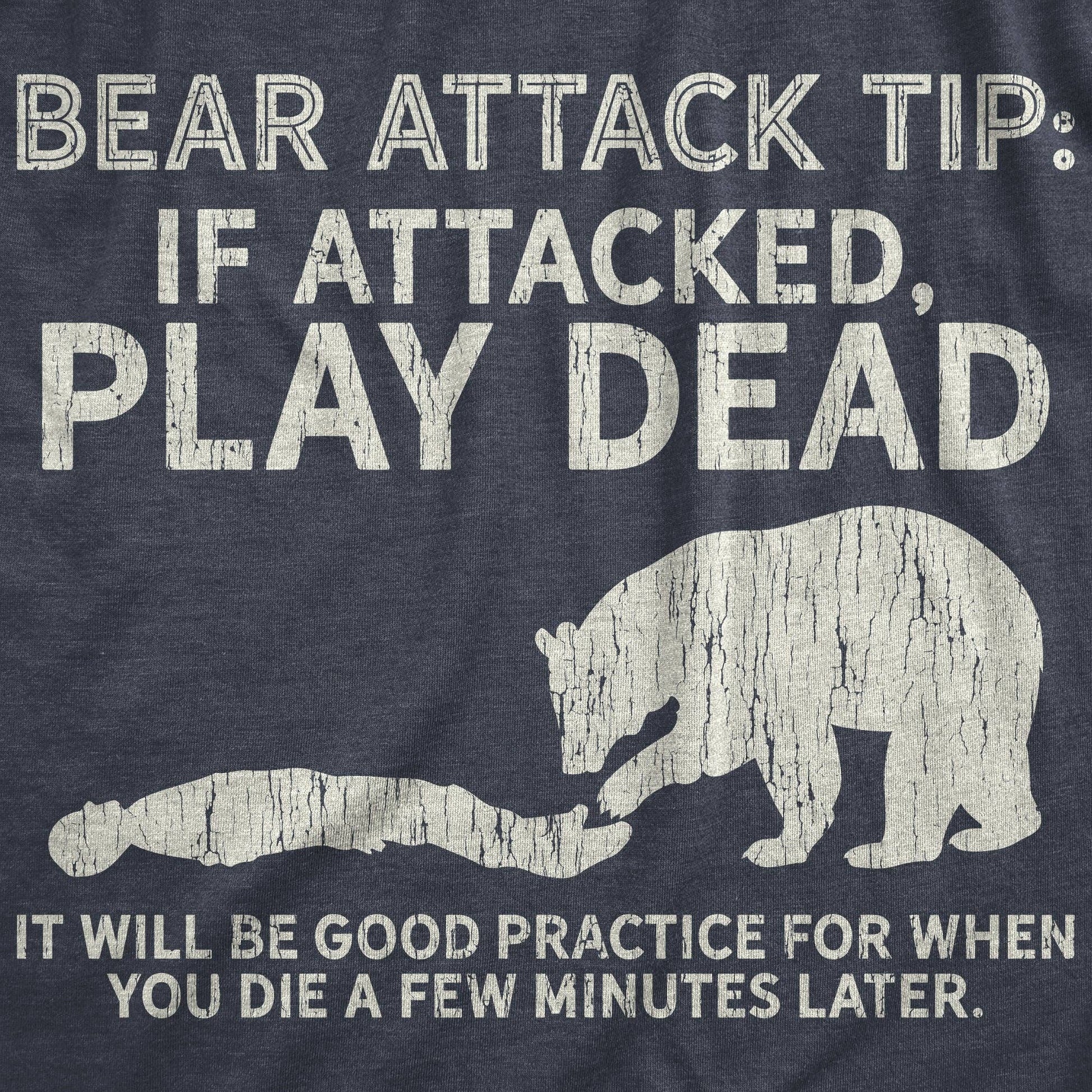 Bear Attack Tip Men's Tshirt Camping Graphic Tee Western T