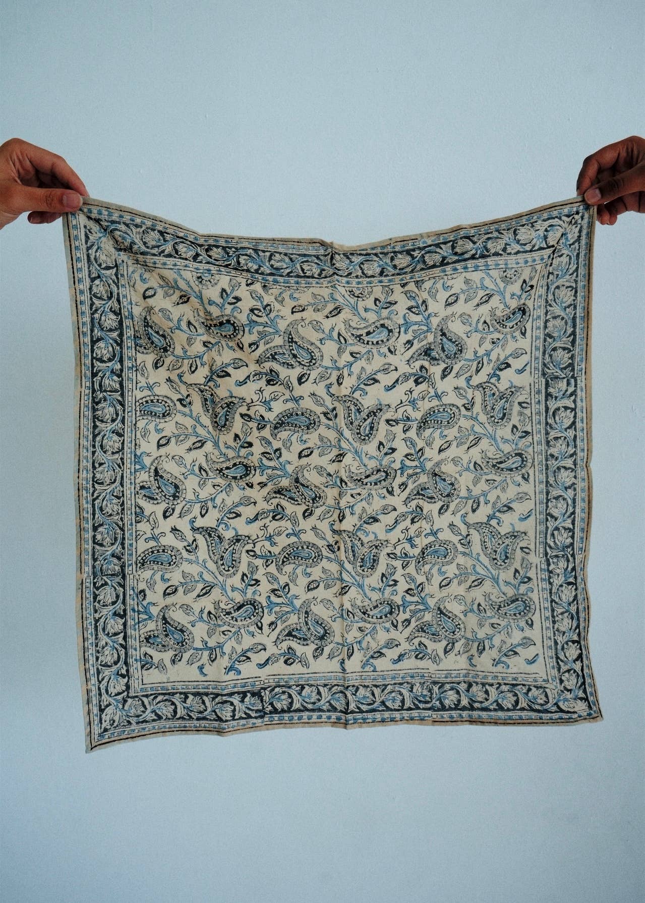 Saphire Mango Patch - Kalamkari Cotton Bandana
