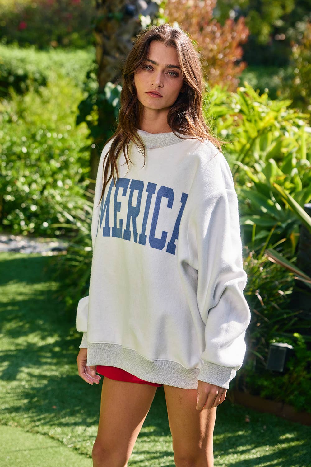 USA/America Print Reversible Sweatshirt