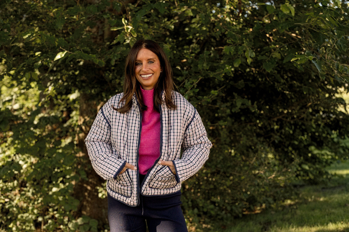 Americana Plaid Quilted Jacket