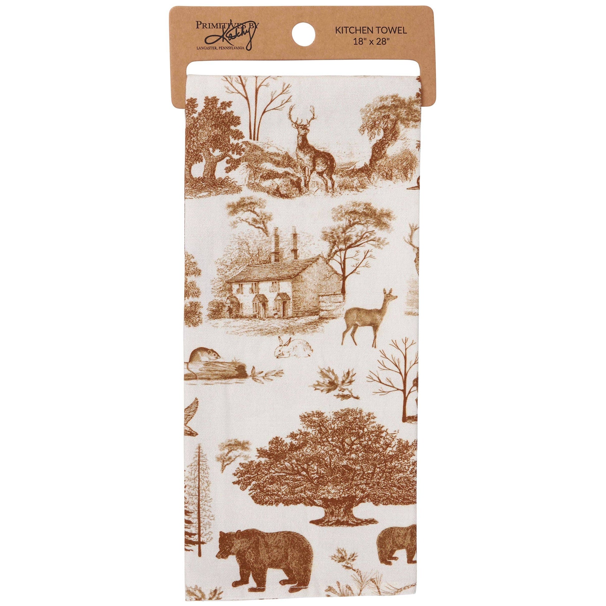 Cabin Toile Kitchen Towel