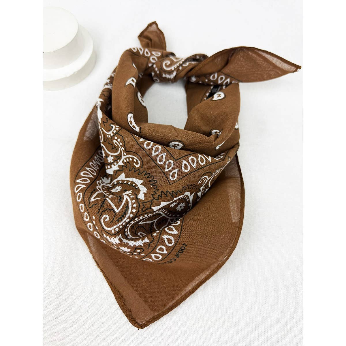 Brown Pasley Pattern Bandanas
