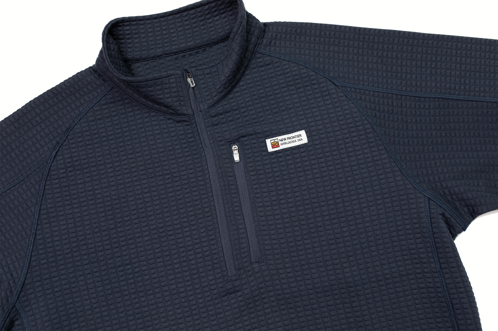 Men's Waffle 1/4 Zip Pullover (Navy)
