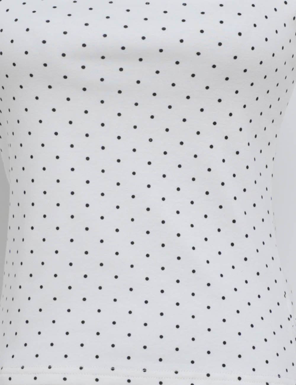 Polka Dot Print Square Neck Tank Top
