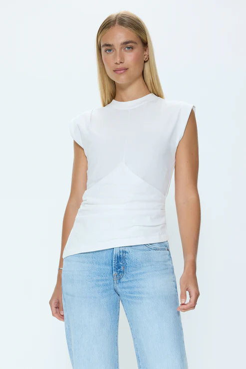 Nya Draped Cap Sleeve Tee