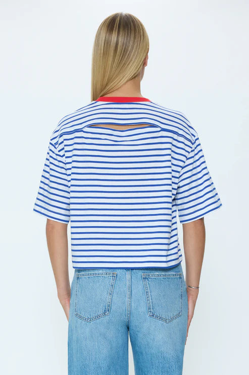 Mae Cropped Striped Tee