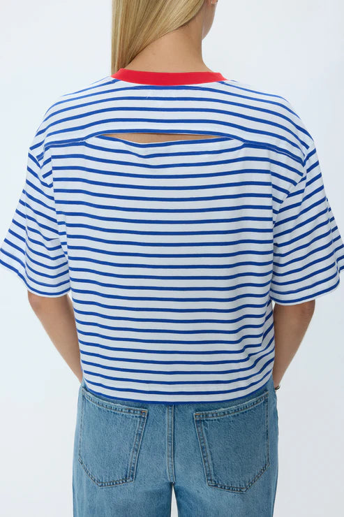 Mae Cropped Striped Tee
