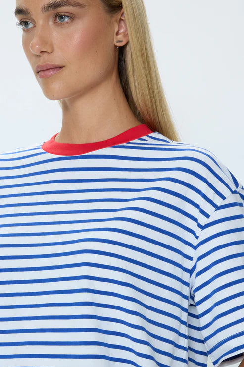 Mae Cropped Striped Tee