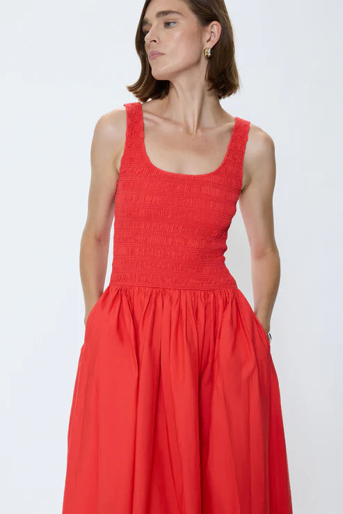Alessia Smocked Drop Waist Dress