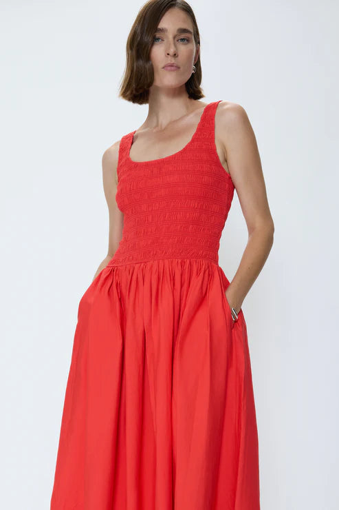 Alessia Smocked Drop Waist Dress