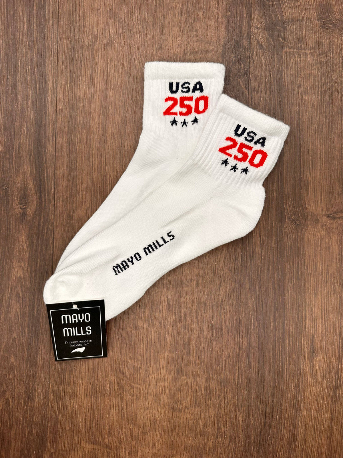 USA 250 Quarter Crew Socks