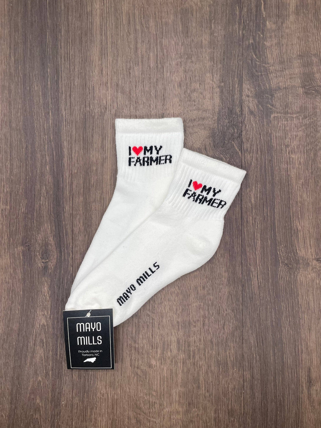 I Love My Farmer Quarter Crew Socks