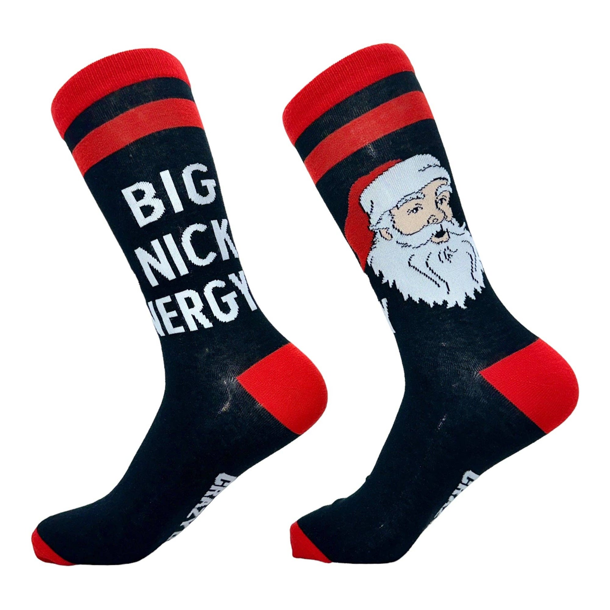 Men's Big Nick Energy Socks Christmas Graphic Socks Funny