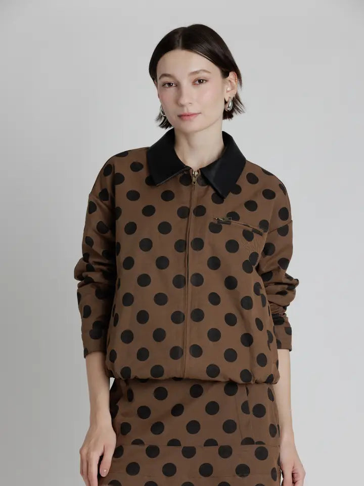Polka Dot Twill Skort