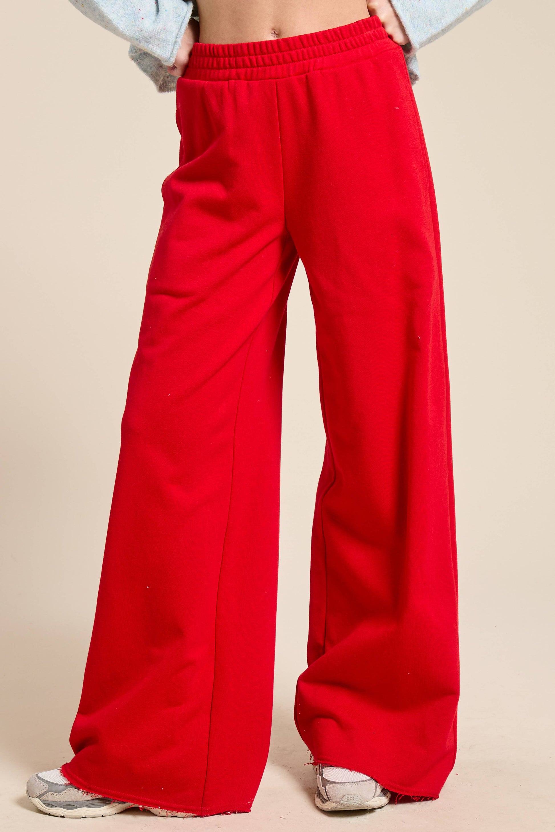 Wide Leg Cotton Jogger Sweatpants