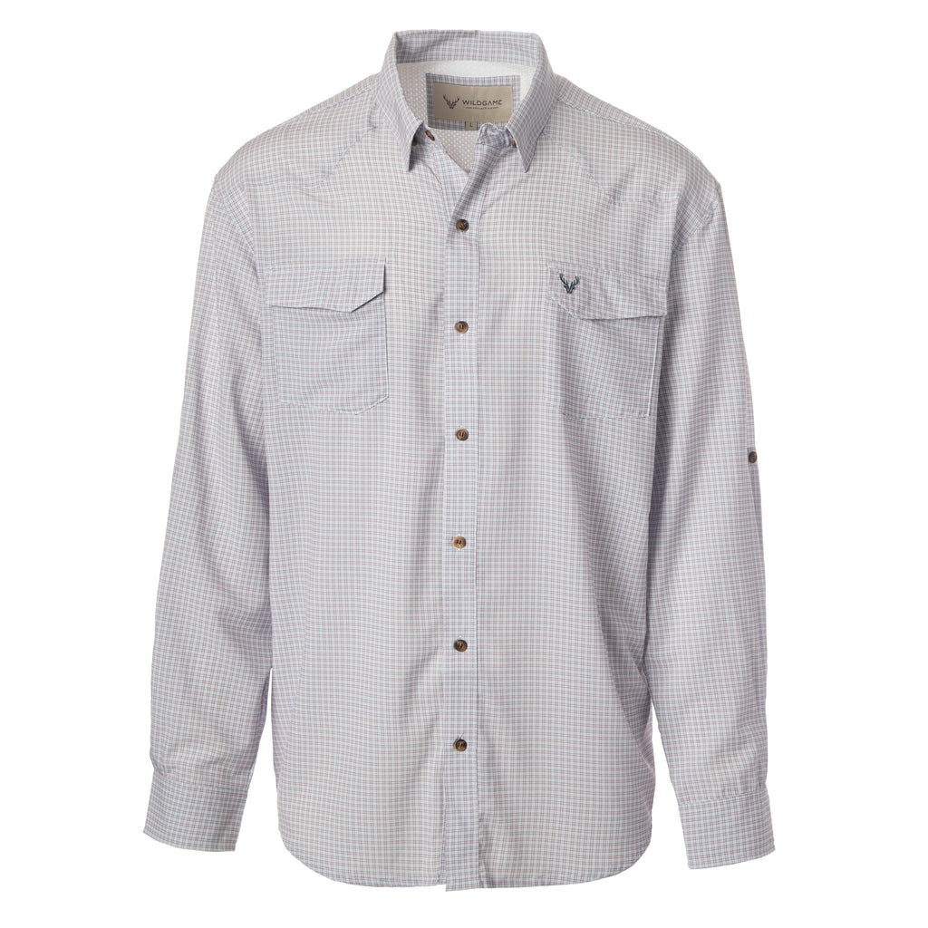 WILDGAME CloudDrift Button Down Blue/Rust