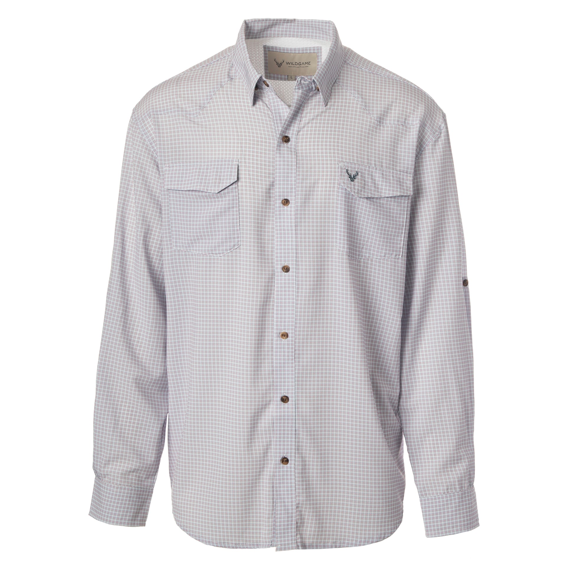 WILDGAME CloudDrift Button Down Blue/Rust