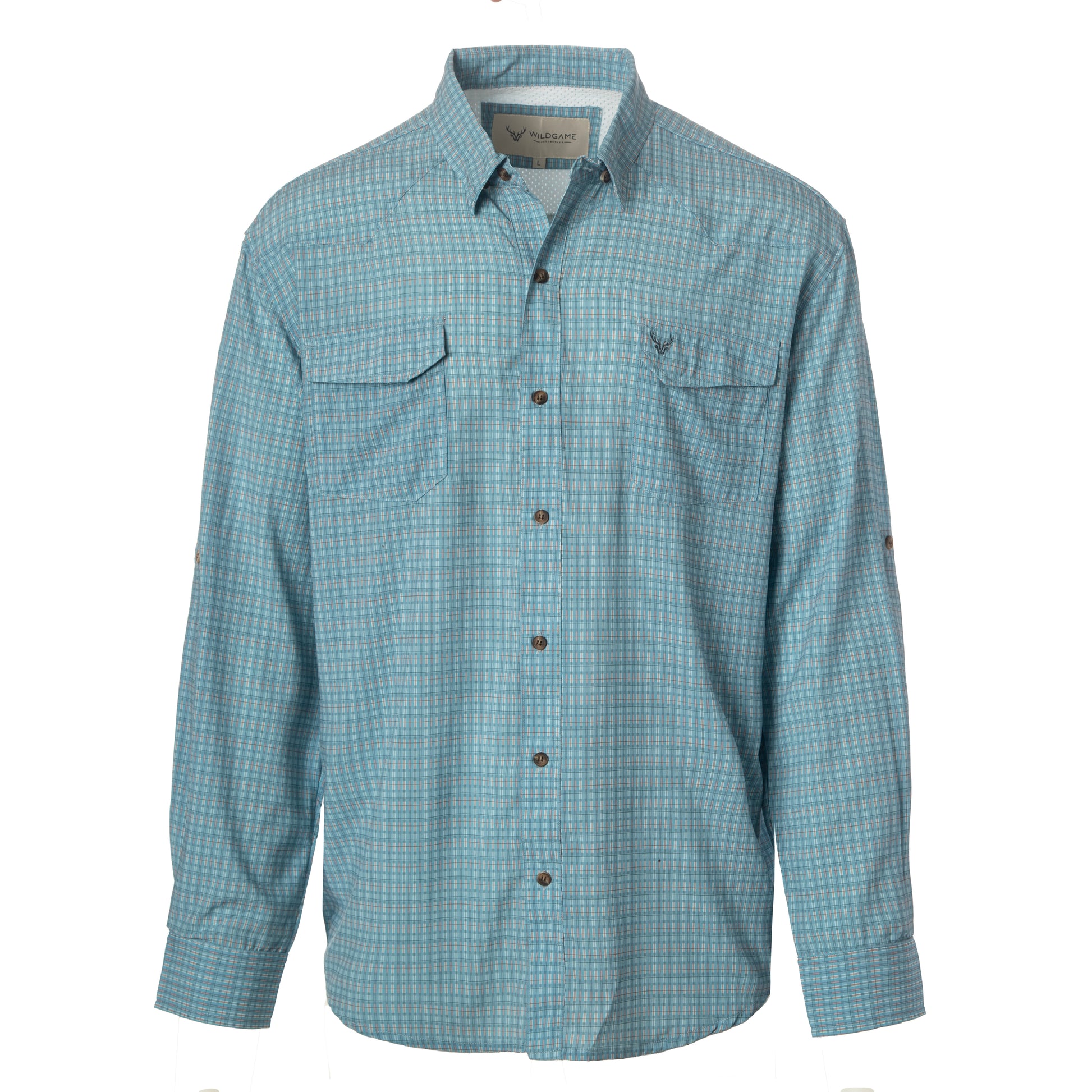WILDGAME CloudDrift Button Down Blue/Rust