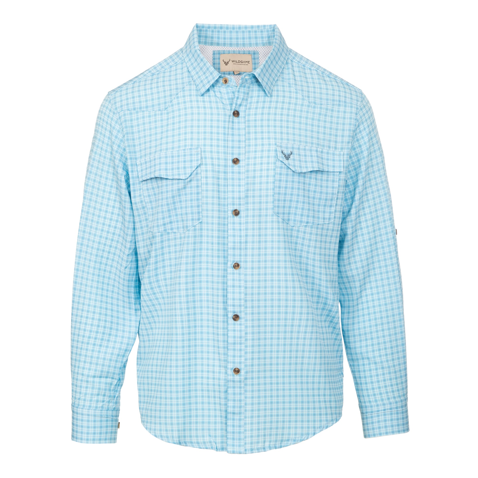 WILDGAME CloudDrift Button Down Blue/Rust