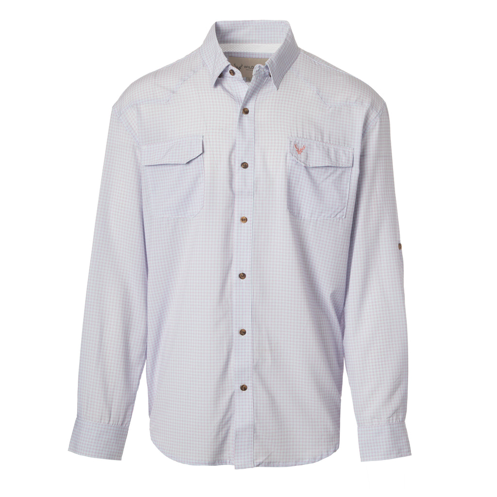 WILDGAME CloudDrift Button Down Blue/Rust