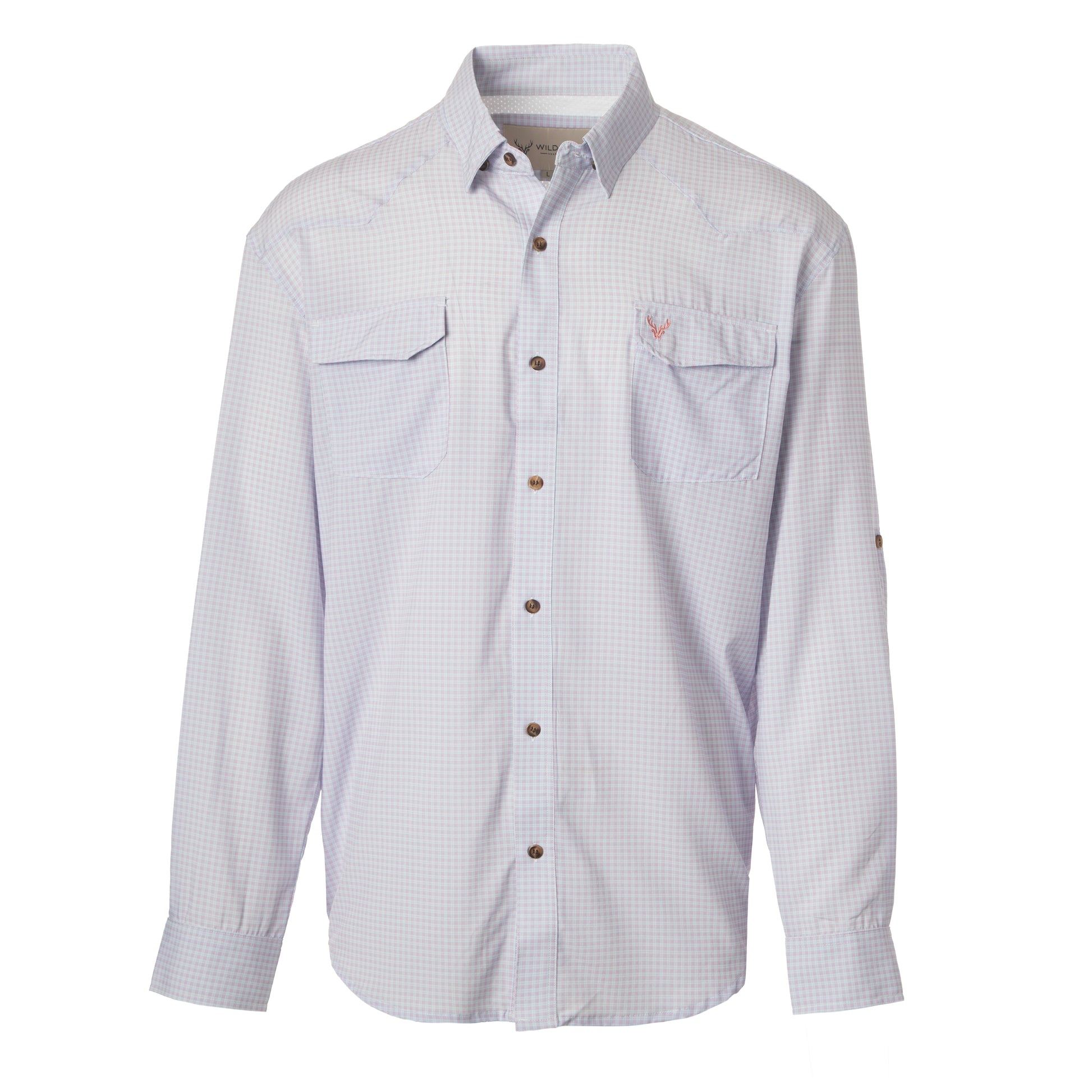 WILDGAME CloudDrift Button Down Blue/Rust