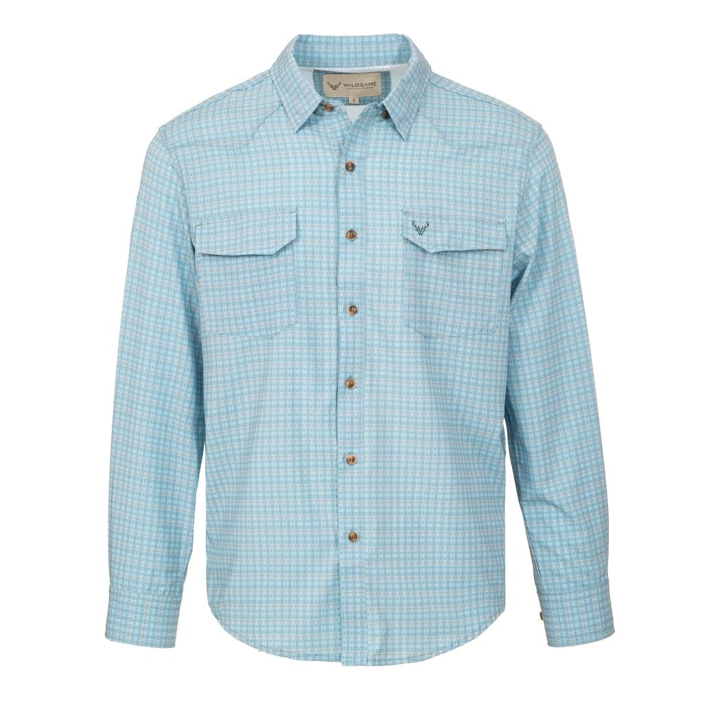WILDGAME CloudDrift Button Down Blue/Rust