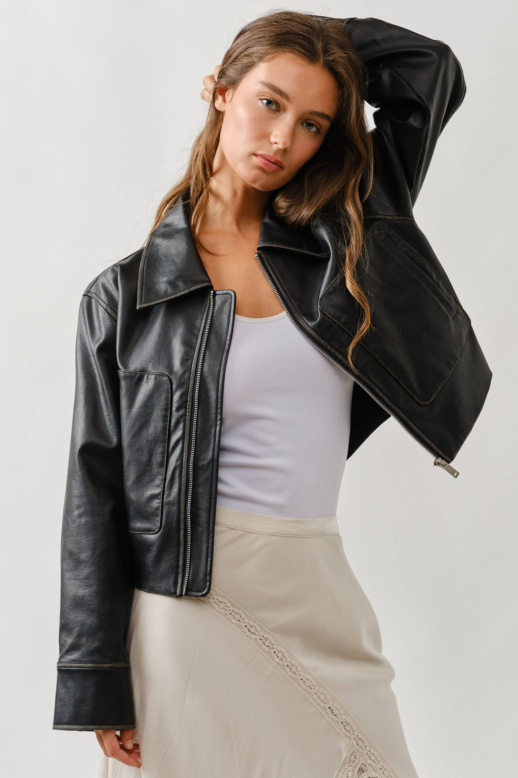 MAJ3310 VINTAGE WASHED LEATHER JACKET
