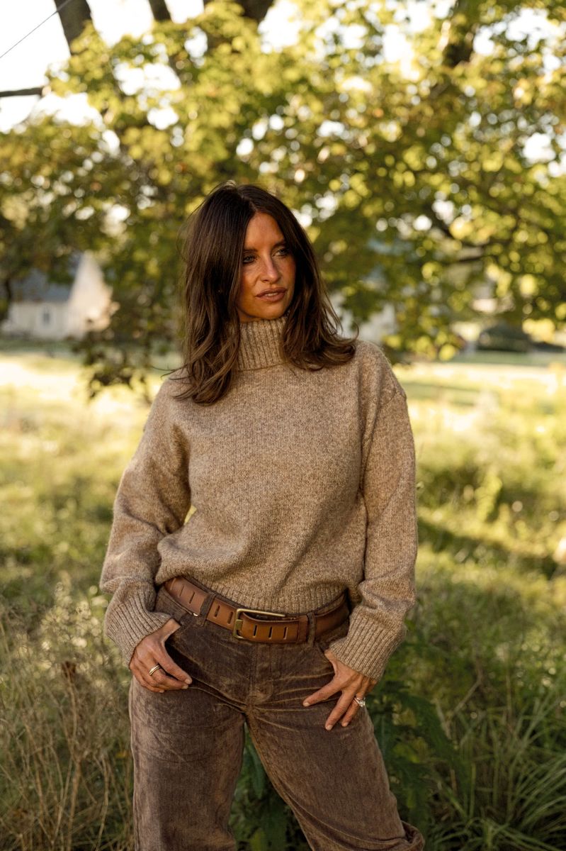 Sandstone Turtleneck Sweater