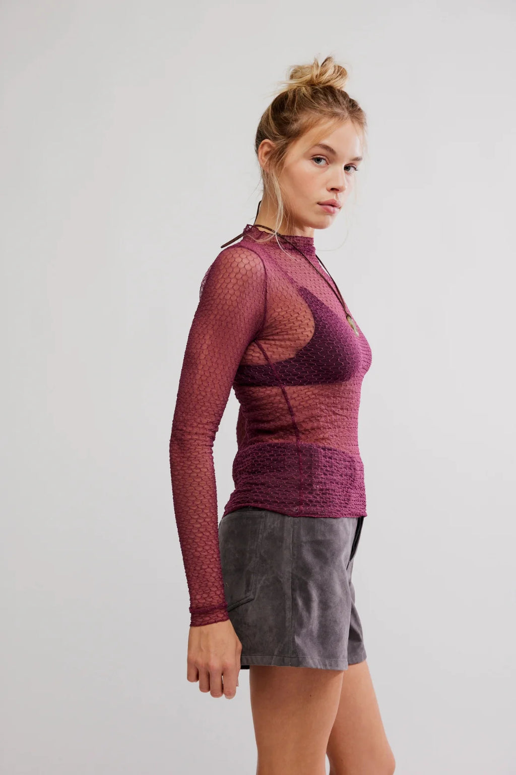 MINDING MY BUSINESS TOP in CRUSHED BERRY