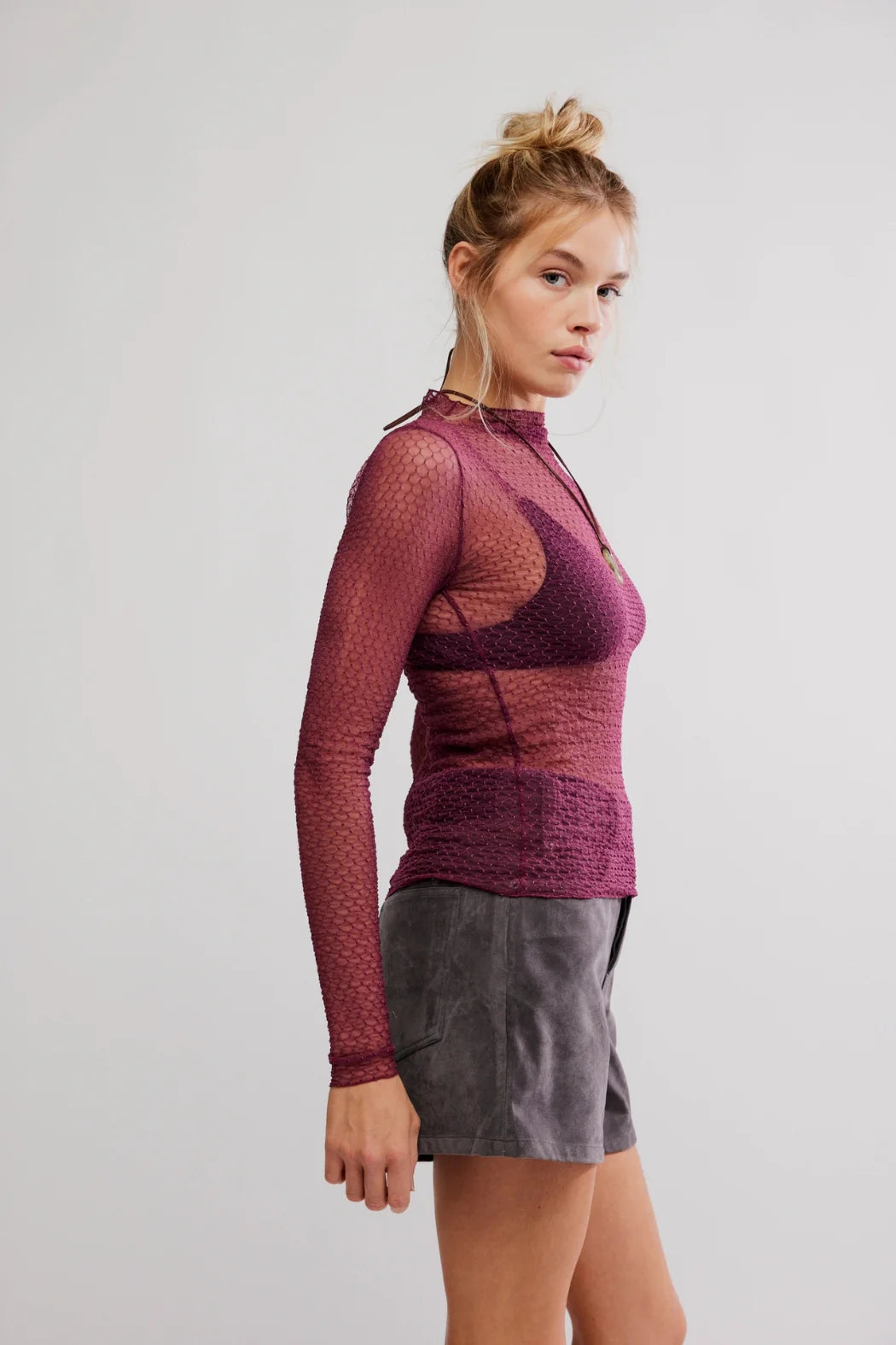 MINDING MY BUSINESS TOP in CRUSHED BERRY