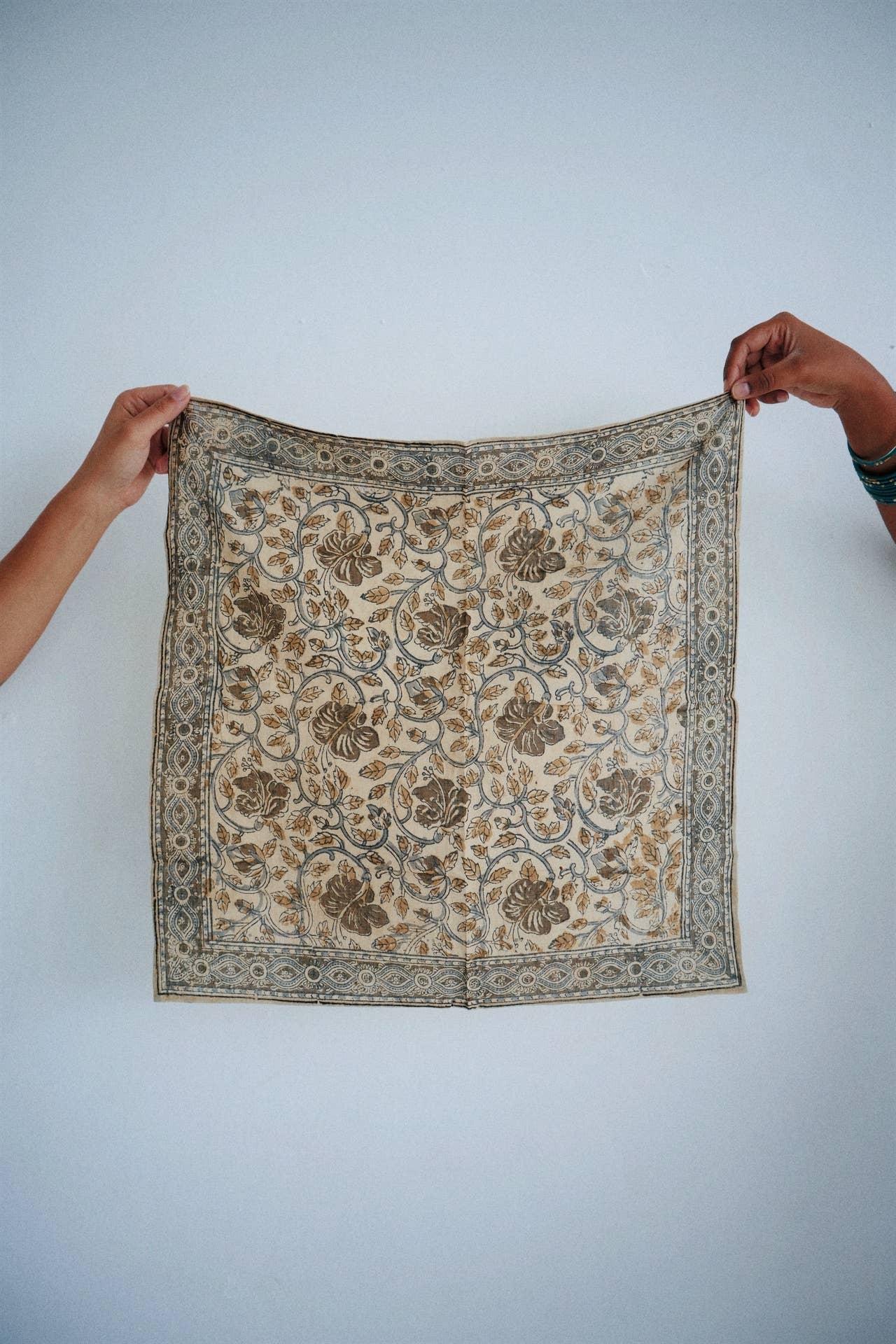 Arabian Jasmine - Kalamkari Cotton Bandana