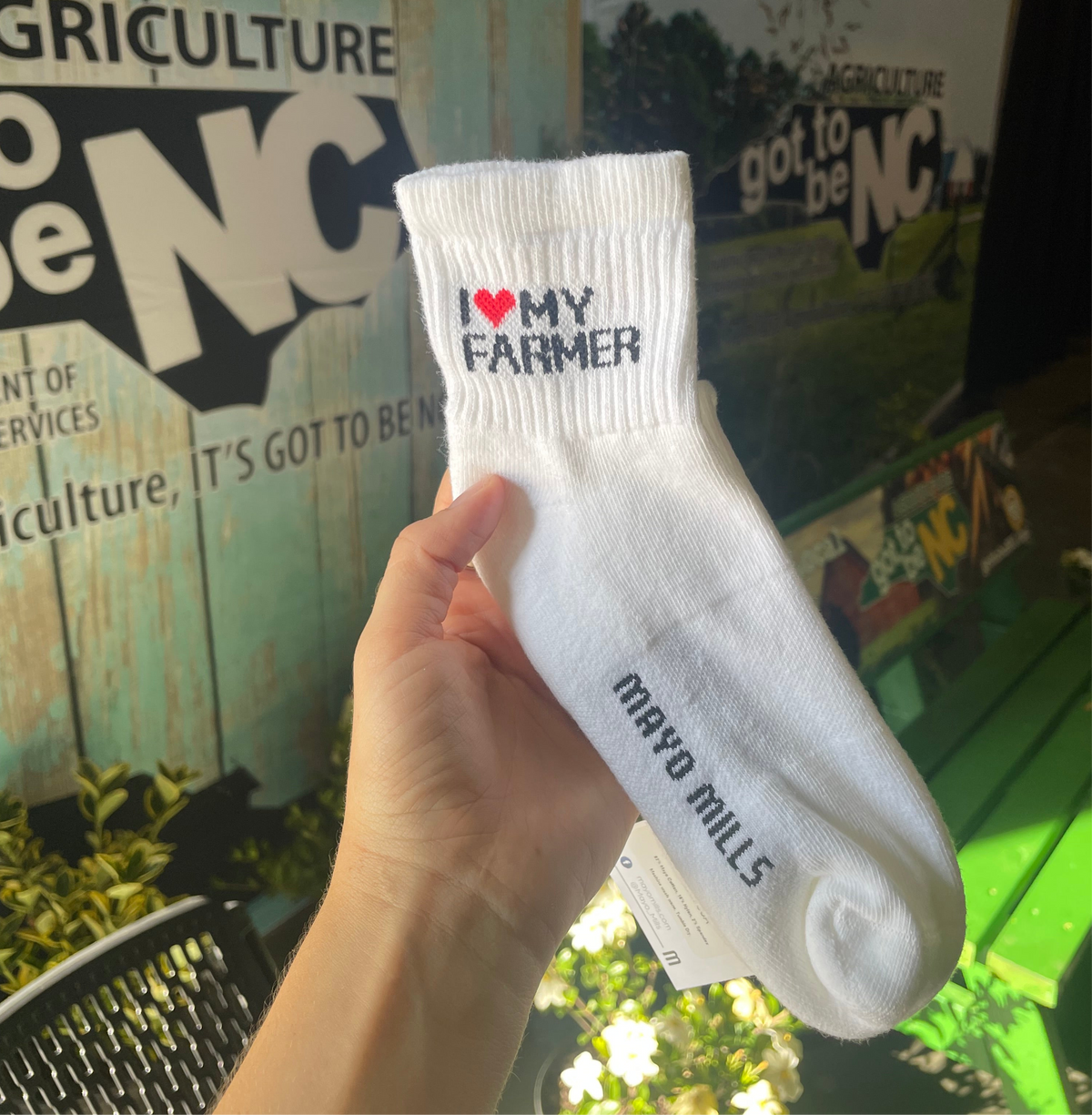 I Love My Farmer Quarter Crew Socks
