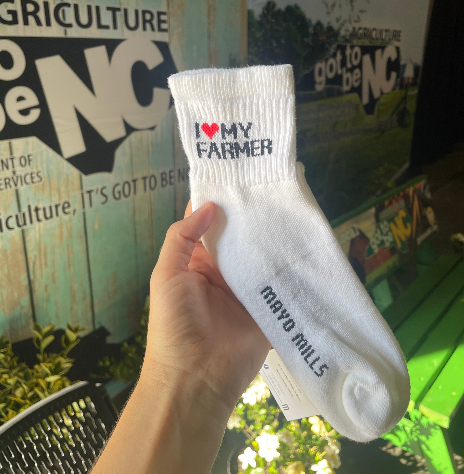 I Love My Farmer Quarter Crew Socks