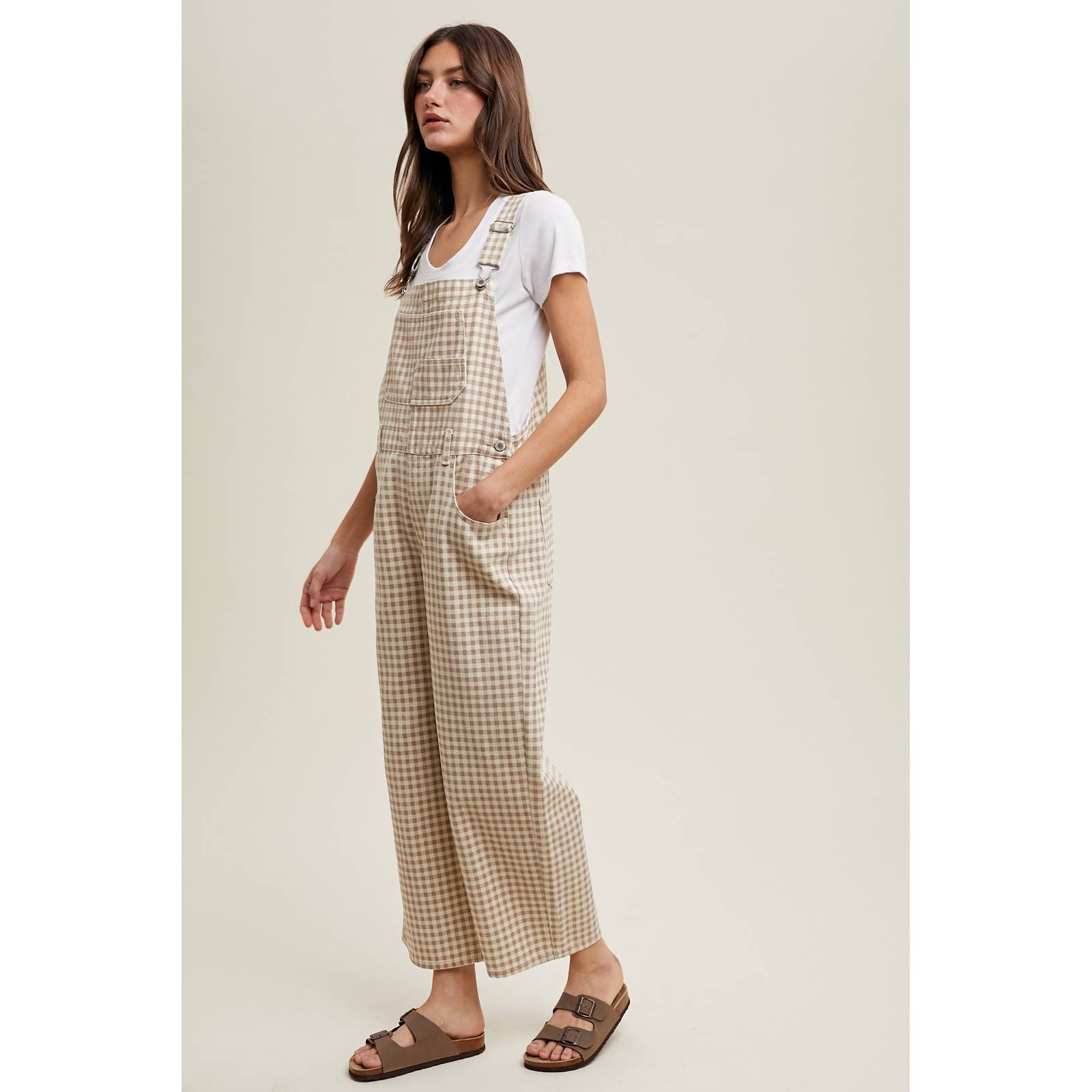 GINGHAM DENIM OVERALL / WL25-10555