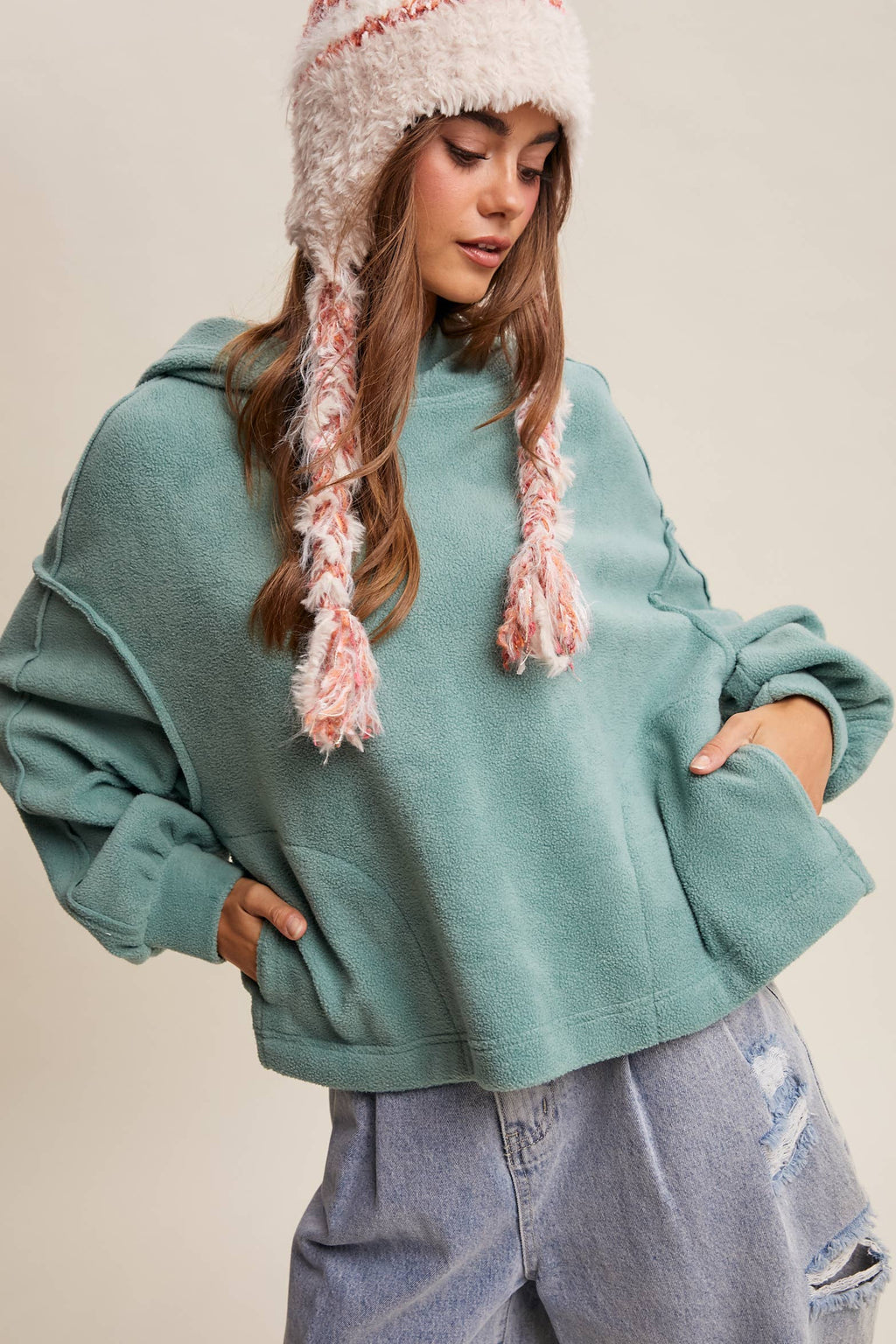 Fleece Hoodie Pullover LT1078