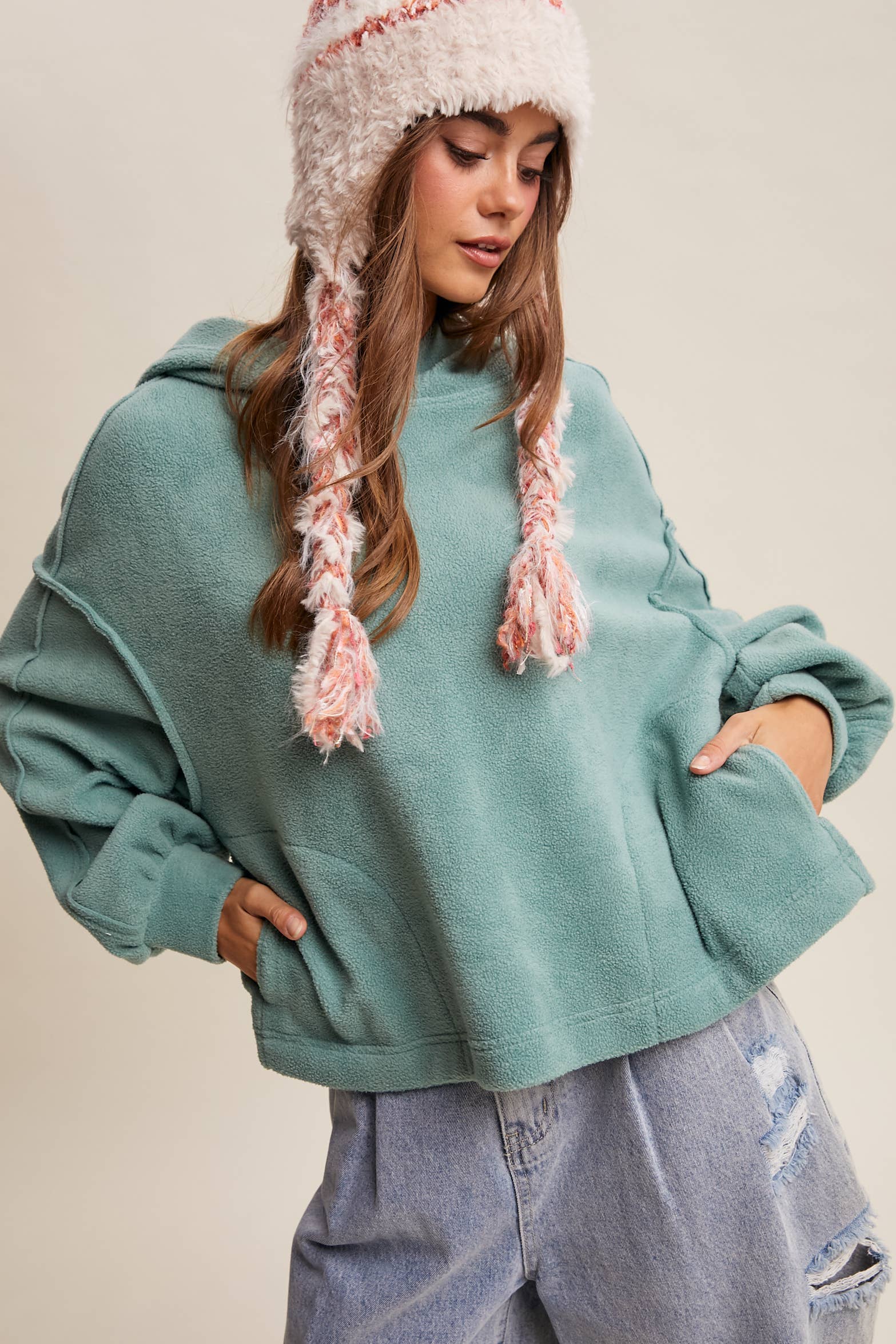 Fleece Hoodie Pullover LT1078