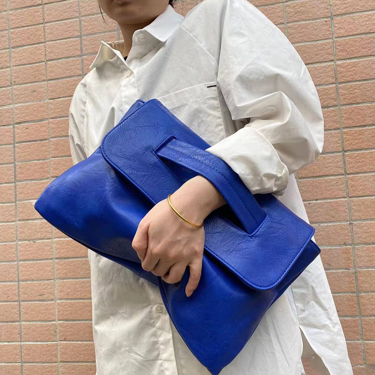 LARGE CAPACITY FILE STORAGE CLUTCH BAG