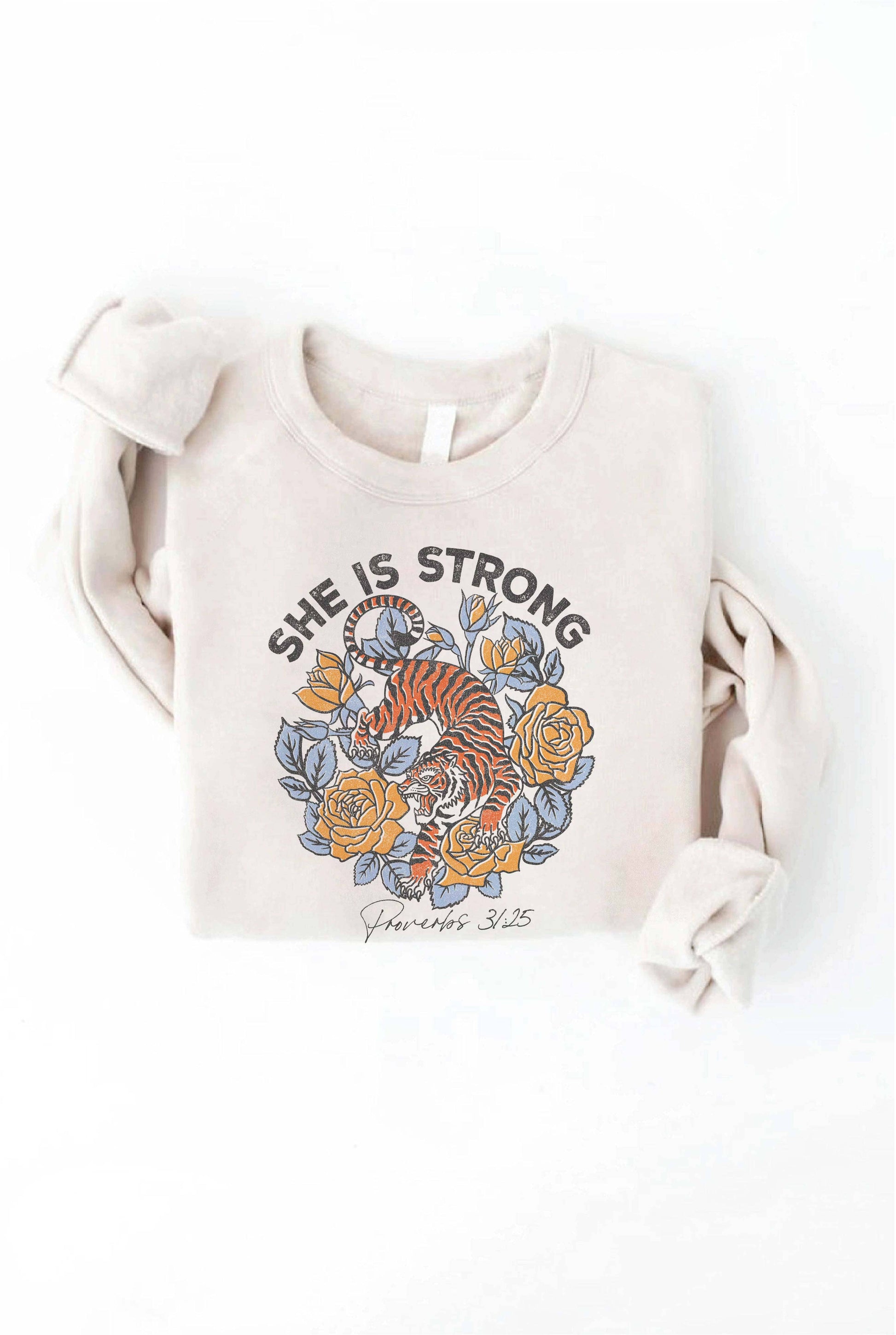 SHE IS STRONG Graphic Sweatshirt