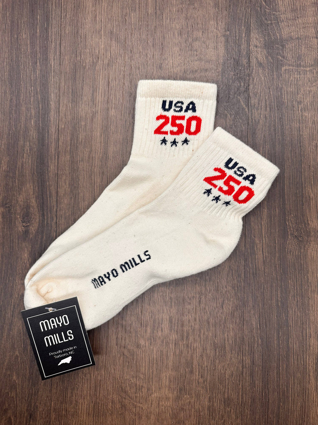 USA 250 Quarter Crew Socks