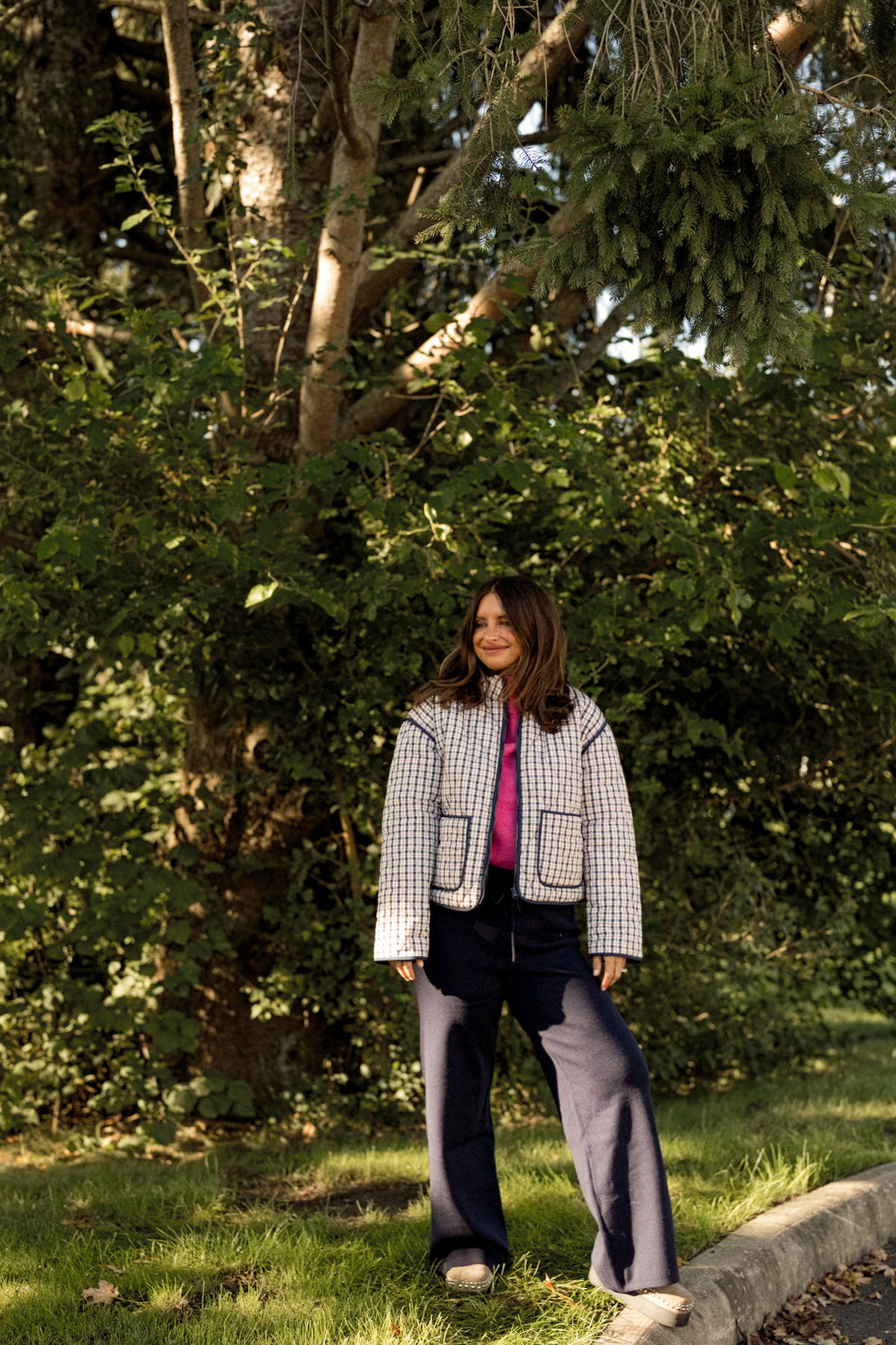 Americana Plaid Quilted Jacket