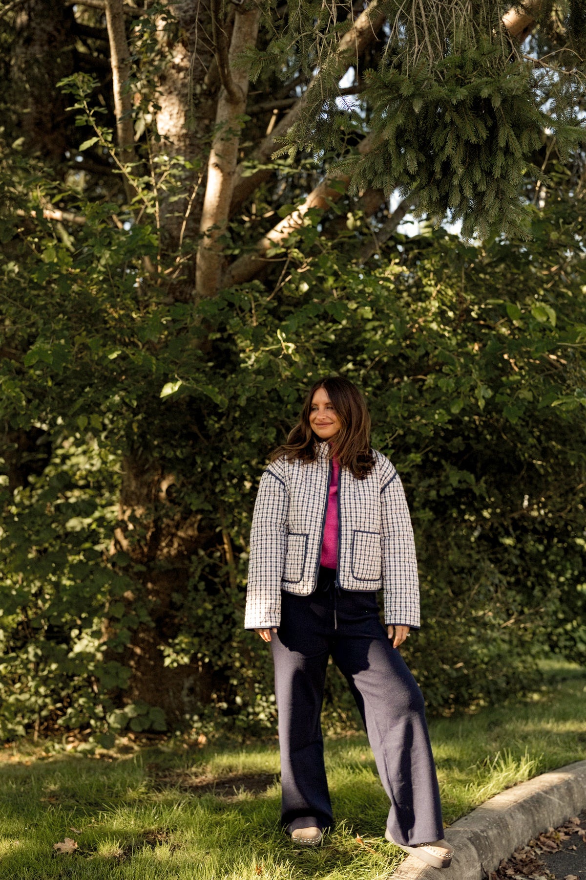 Americana Plaid Quilted Jacket